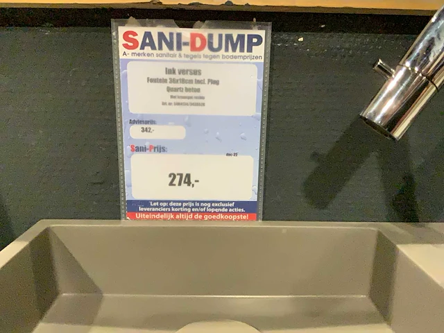 Ink versus fontein met kraan - afbeelding 4 van  4