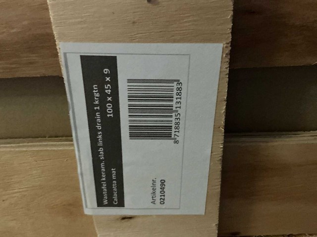 Ink wastafel calacatta mat 100cm - afbeelding 4 van  4