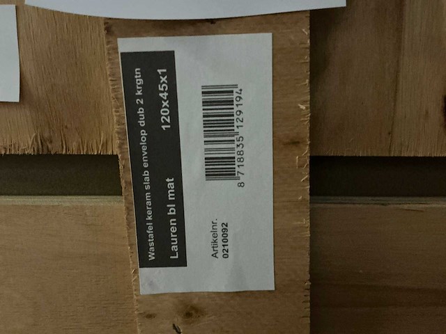 Ink wastafel lauren black mat 120cm - afbeelding 3 van  4