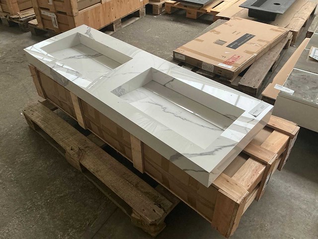 Ink wastafel statuario 120cm - afbeelding 1 van  8