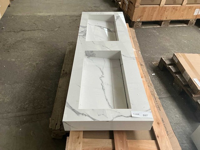 Ink wastafel statuario 120cm - afbeelding 2 van  8