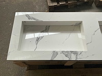 Ink wastafel statuario 120cm - afbeelding 3 van  8