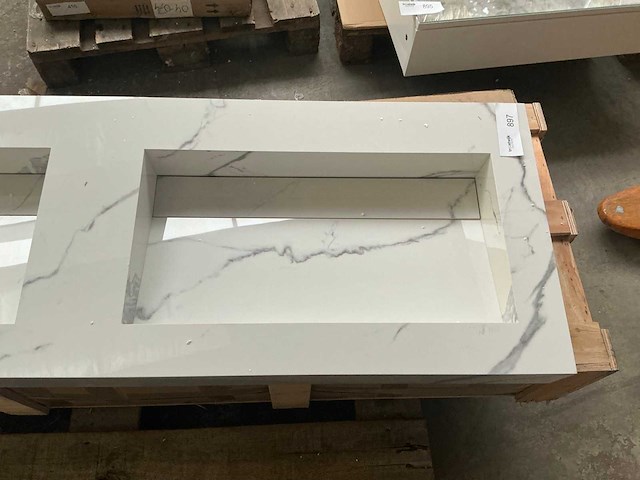 Ink wastafel statuario 120cm - afbeelding 4 van  8