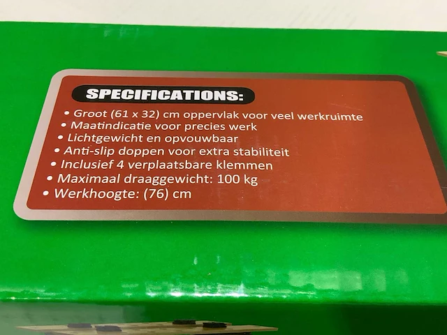 Inklapbaar - werkbank (2x) - afbeelding 4 van  4