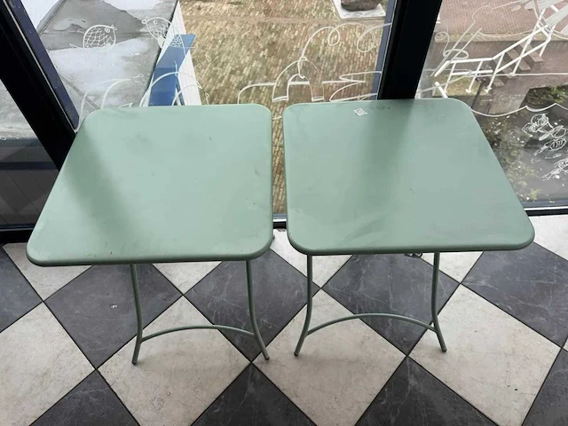 Inklapbare metalen tafel (2x) - afbeelding 2 van  4