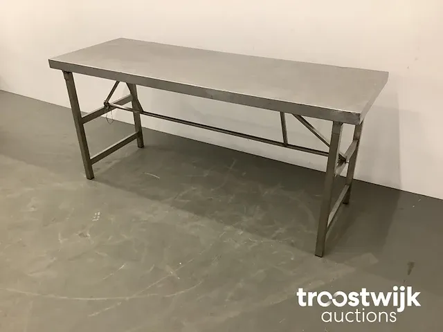 Inklapbare rvs werktafel - afbeelding 1 van  5