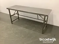 Inklapbare rvs werktafel - afbeelding 1 van  5