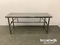 Inklapbare rvs werktafel - afbeelding 2 van  5