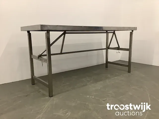 Inklapbare rvs werktafel - afbeelding 3 van  5