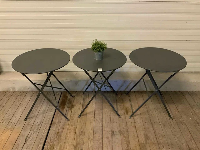Inklapbare terrastafel ø 60 cm (3x) - afbeelding 2 van  4