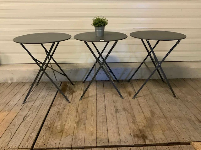 Inklapbare terrastafel ø 60 cm (3x) - afbeelding 4 van  4