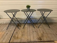 Inklapbare terrastafel ø 60 cm (3x) - afbeelding 4 van  4