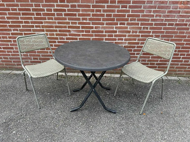 Inklapbareterrastafel (4x) - afbeelding 1 van  4