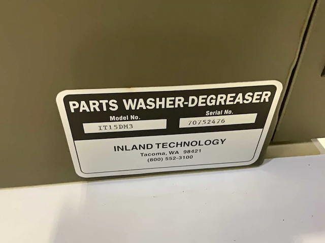 Inland technology it15dm3 partswasher system - afbeelding 6 van  7