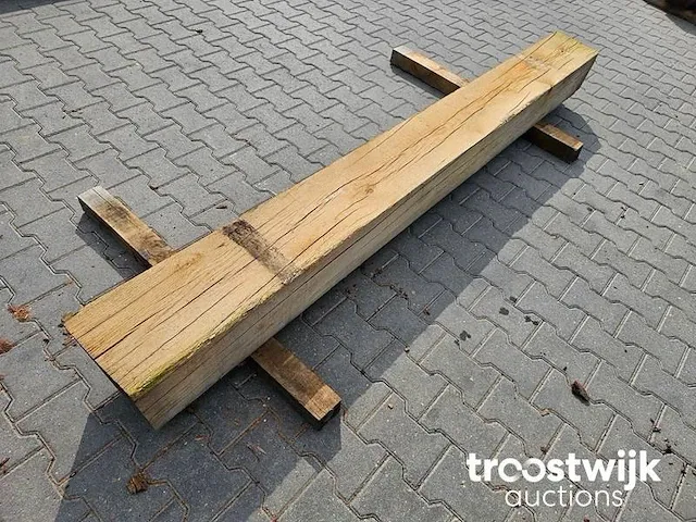 Inlands eiken balk 255x25x20cm - afbeelding 1 van  5