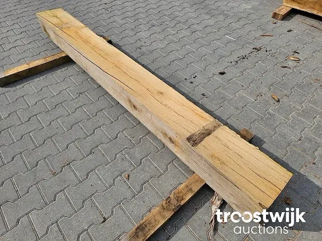 Inlands eiken balk 255x25x20cm - afbeelding 4 van  5