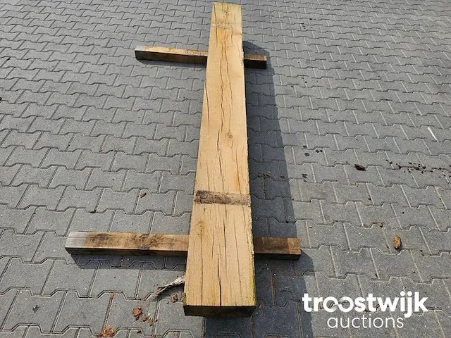 Inlands eiken balk 255x25x20cm - afbeelding 5 van  5