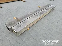 Inlands eiken balken 2 stuks 313-332cm 25x20cm dikte 20cm - afbeelding 3 van  7