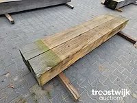 Inlands eiken balken 250x25x25cm 2 stuks