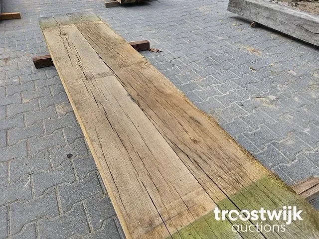 Inlands eiken balken 250x25x25cm 2 stuks - afbeelding 6 van  6