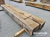 Inlands eiken balken 3 stuks 238-242cm lang 20x20cm - afbeelding 1 van  6