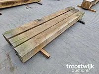 Inlands eiken balken 3 stuks 262-268cm lang 20x20cm - afbeelding 1 van  7