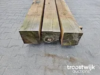 Inlands eiken balken 3 stuks 262-268cm lang 20x20cm - afbeelding 7 van  7