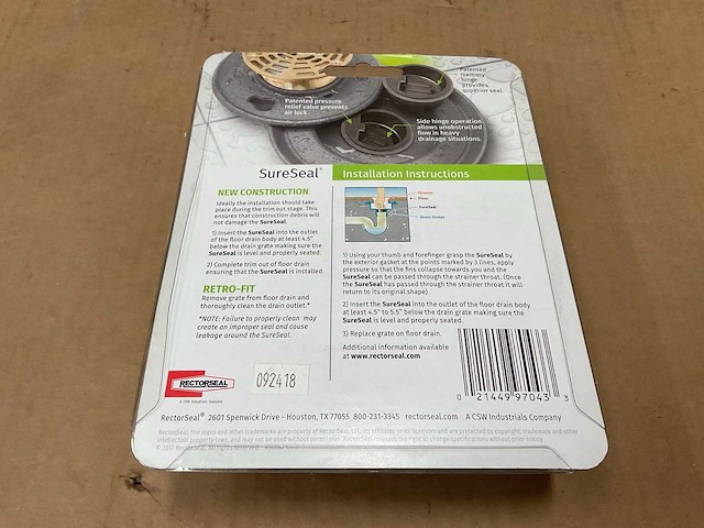 Inline floor drain trap sealer (4x) - afbeelding 3 van  6