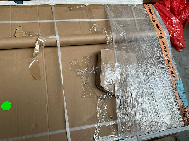 Inloopdouche 80x200cm profielloos antikalk 8mm veiligheidsglas goud geborsteld - afbeelding 2 van  3