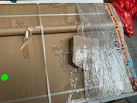 Inloopdouche 80x200cm profielloos antikalk 8mm veiligheidsglas goud geborsteld - afbeelding 2 van  3