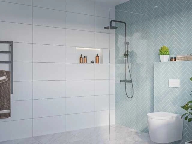 Inloopdouche antikalk 80x200 cm glas 8 mm profiel chroom - afbeelding 1 van  3
