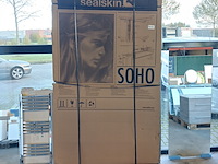 Inloopdouche, sealskin, soho, mat zwart - afbeelding 1 van  3