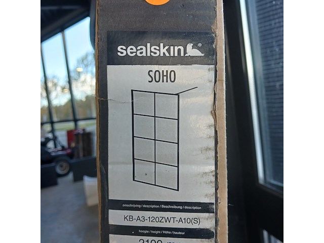 Inloopdouche, sealskin, soho, mat zwart - afbeelding 2 van  3