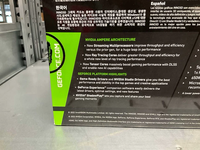 Inno3d geforce rtx 3060ti videokaart - afbeelding 3 van  5
