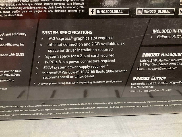 Inno3d geforce rtx 3060ti videokaart - afbeelding 4 van  5