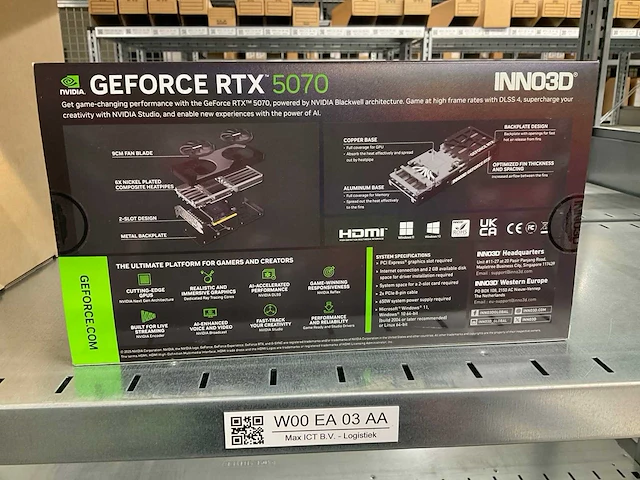 Inno3d geforce rtx 5070 videokaart - afbeelding 3 van  7