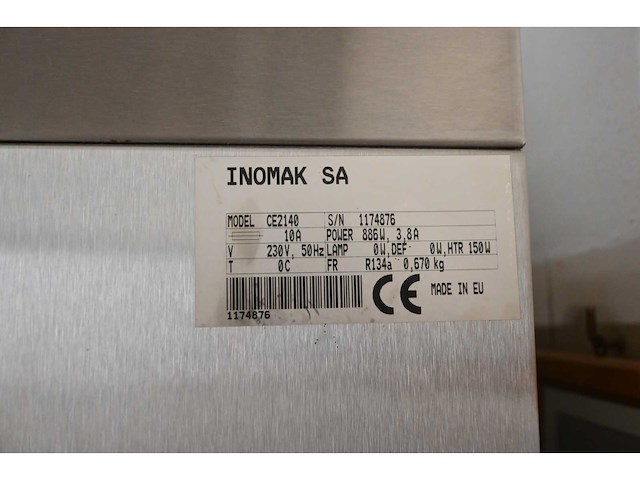 Inomak ce2140 dubbeldeurs rvs koelkast - afbeelding 7 van  7