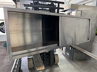 Inox - 2m - rvs wandkast - afbeelding 1 van  2
