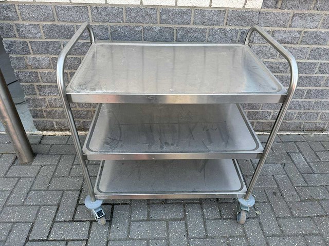 Inox - serveerwagen - afbeelding 2 van  2