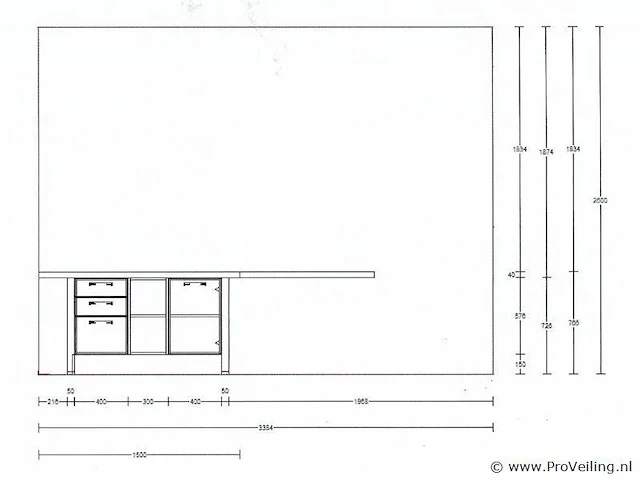 Inrichting werkplek met kastruimte - afbeelding 2 van  12