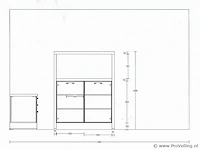 Inrichting werkplek met kastruimte - afbeelding 2 van  11