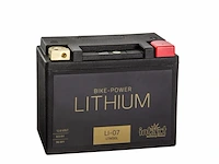 Intact - bike-power lithium li-07, ltm30l, 12,8 v 8 ah 96 wh, 400 a (cca), hoogwaardige lithiumbatterij voor scooters, motorfietsenn - afbeelding 1 van  3