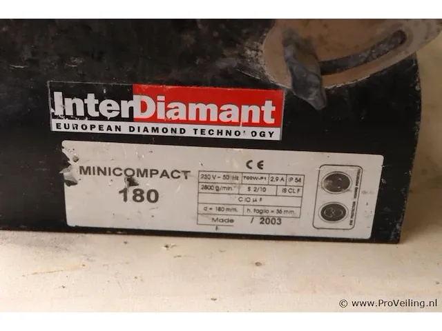 Inter diamant tegelzaagmachine type mini compact 180 - afbeelding 5 van  5