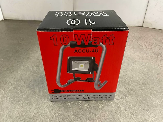 Interelek - 10 watt - draadloze bouwlamp (4x) - afbeelding 2 van  7