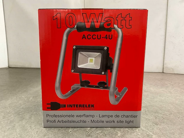 Interelek - 10 watt - draadloze bouwlamp (4x) - afbeelding 3 van  7
