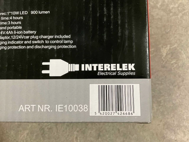 Interelek - 10 watt - draadloze bouwlamp (4x) - afbeelding 7 van  7