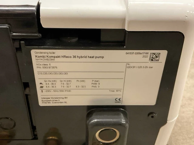 Intergas kombi kompakt hreco 36 combi cv-ketel - afbeelding 2 van  2