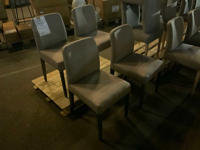 Intergem beige eetkamerstoel (4x) - afbeelding 5 van  6
