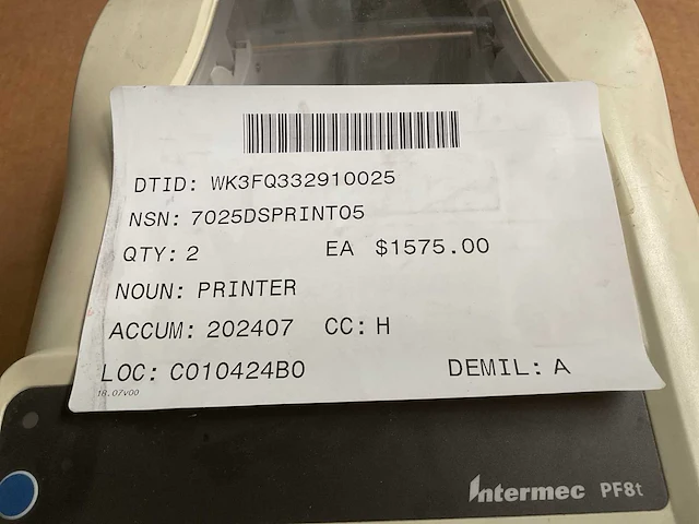 Intermec pf8t labelprinter - afbeelding 5 van  5