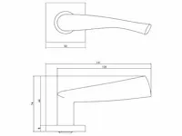 Intersteel - 1251 - deurkruk vleugel op rozet met sleutelplaat (8x) - afbeelding 2 van  8